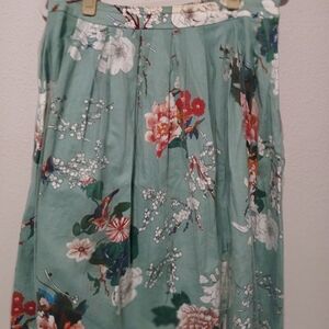 Floral Green Skirt